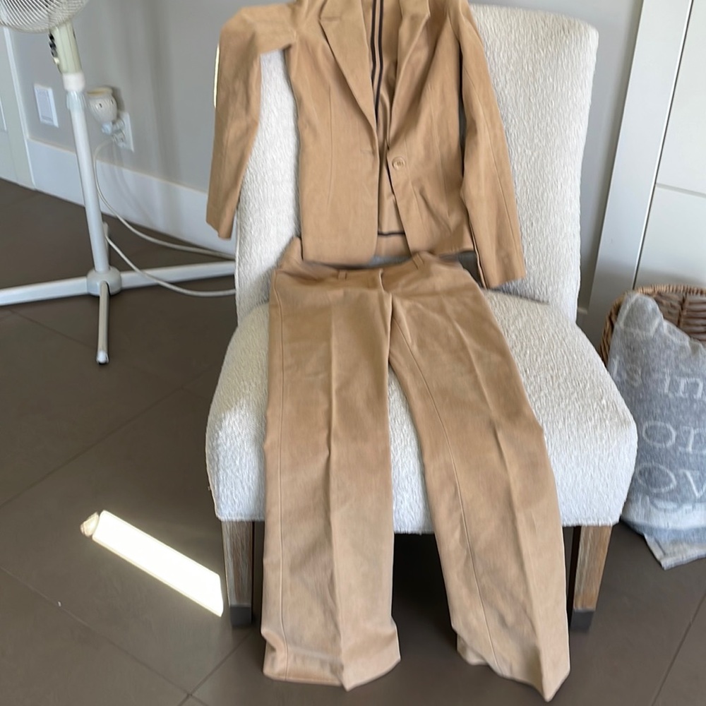 Aritzia Talula babaton tan faux suede pant suit . Excellent condition